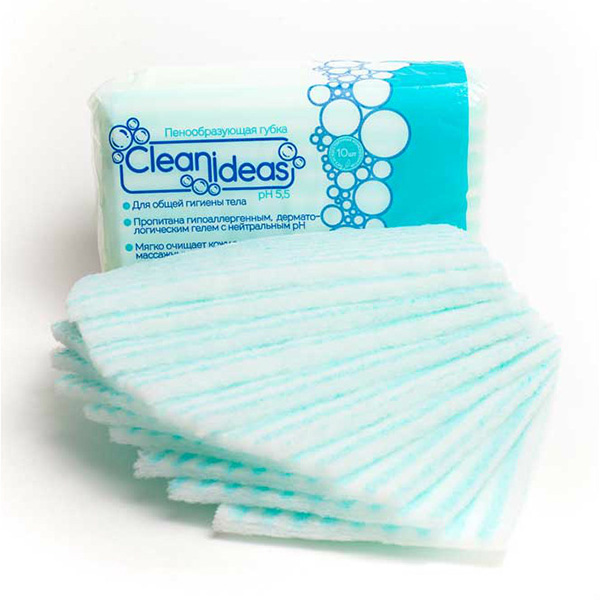 Губка пенообразующая Clean Ideas одноразовая 10 шт